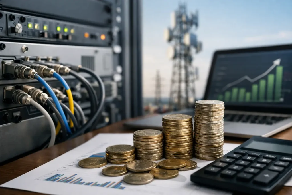 Resultado financeiro com máquina de transmissão
